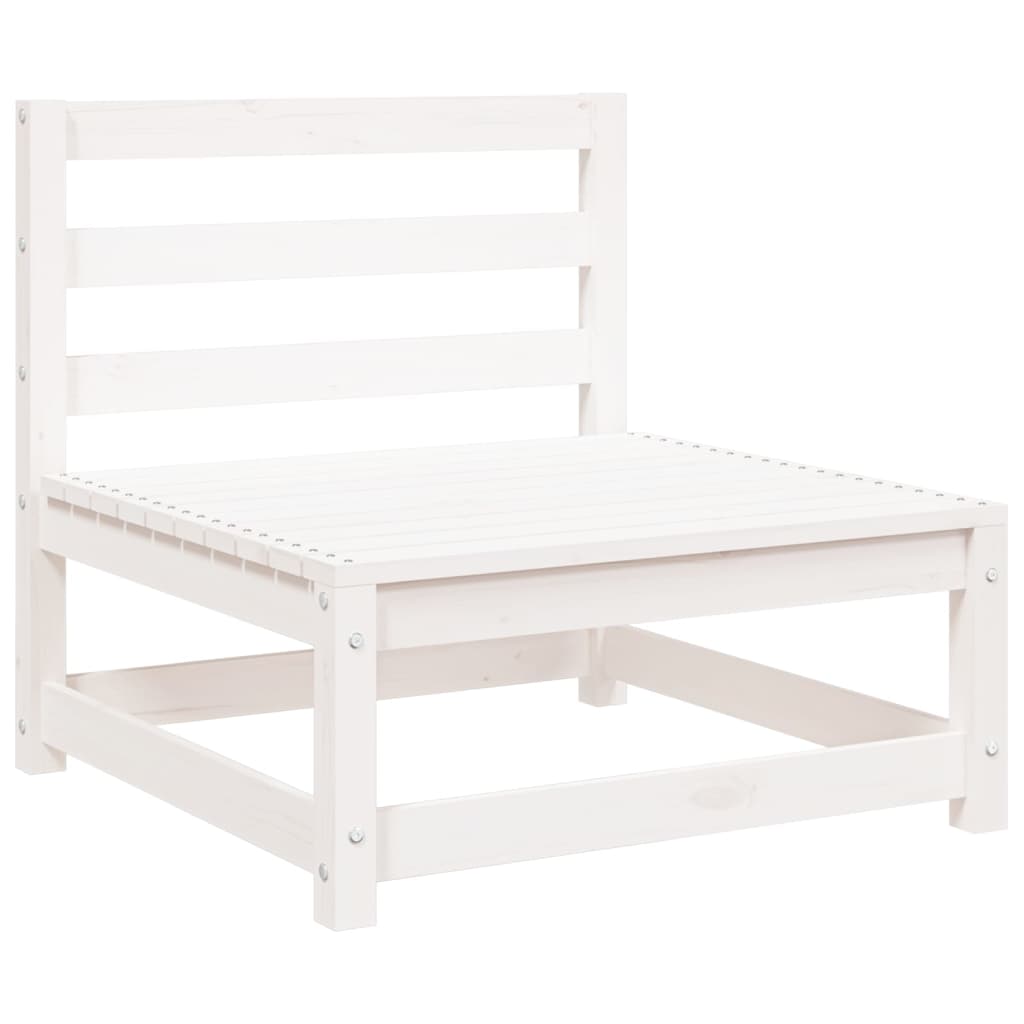 Canapé de jardin sans accoudoirs blanc 70x70x67 cm en bois de pin massif