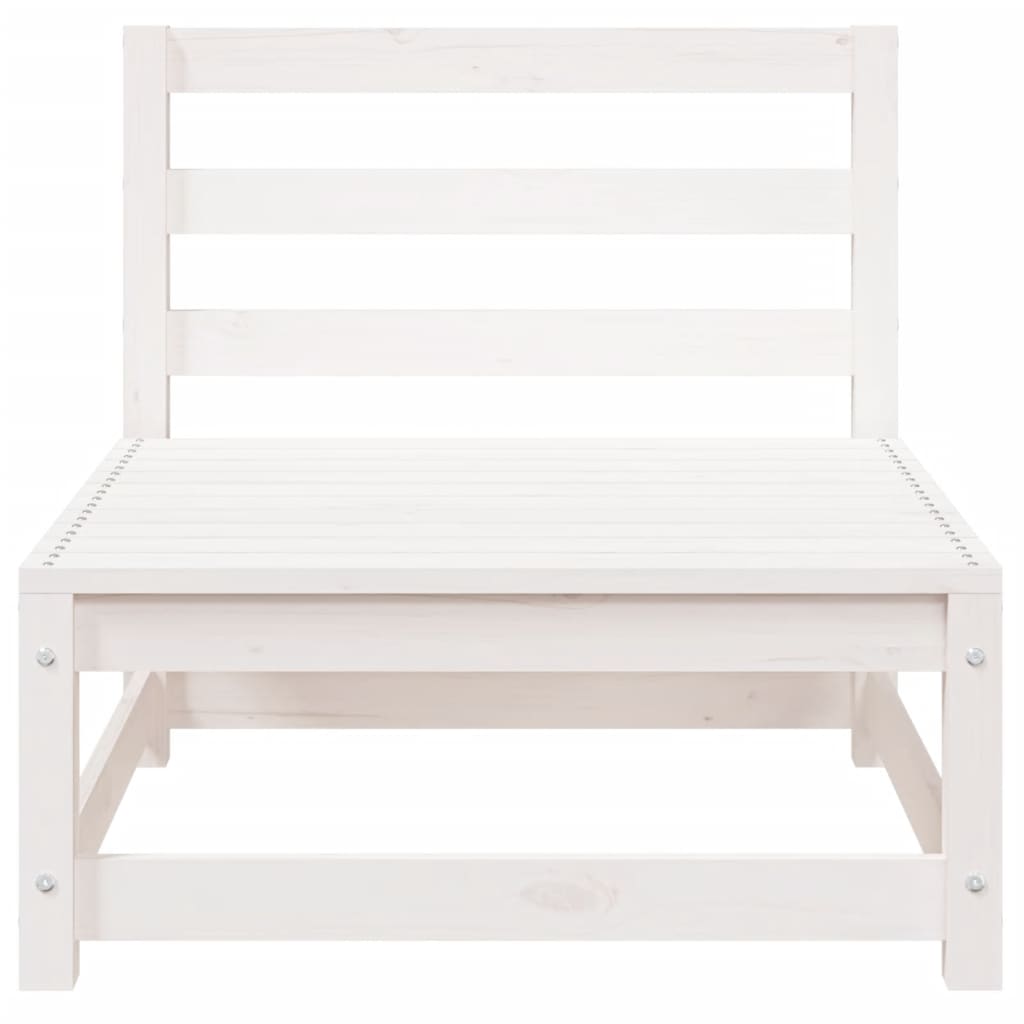 Canapé de jardin sans accoudoirs blanc 70x70x67 cm en bois de pin massif