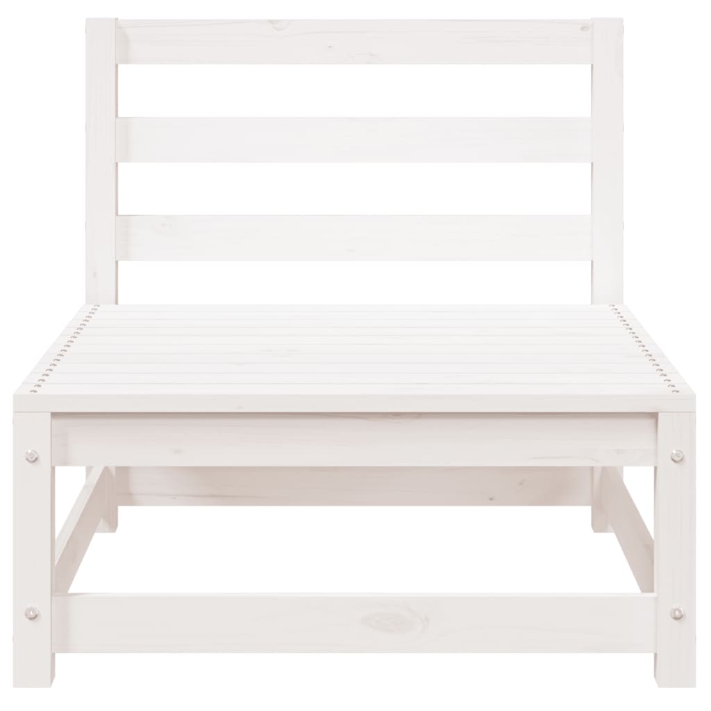 Canapés de jardin sans accoudoirs 2 pcs. Blanc 70x70x67 cm bois de pin