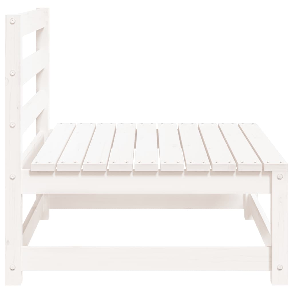 Canapés de jardin sans accoudoirs 2 pcs. Blanc 70x70x67 cm bois de pin