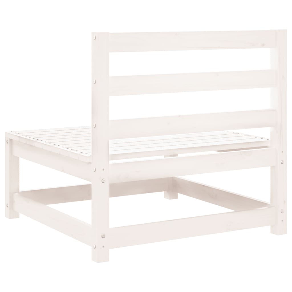 Canapés de jardin sans accoudoirs 2 pcs. Blanc 70x70x67 cm bois de pin