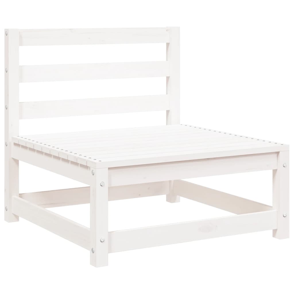 Canapés de jardin sans accoudoirs 3 pcs. Blanc 70x70x67 cm bois de pin