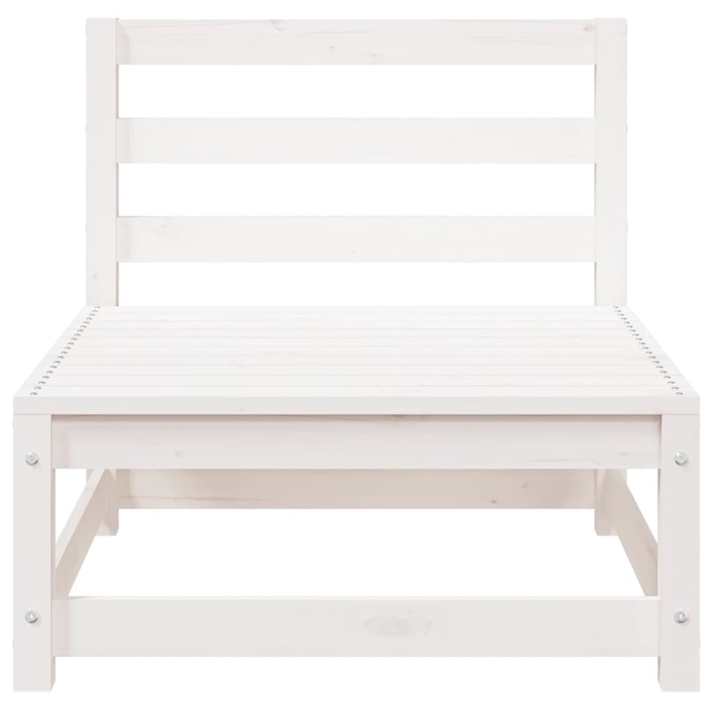 Canapés de jardin sans accoudoirs 3 pcs. Blanc 70x70x67 cm bois de pin