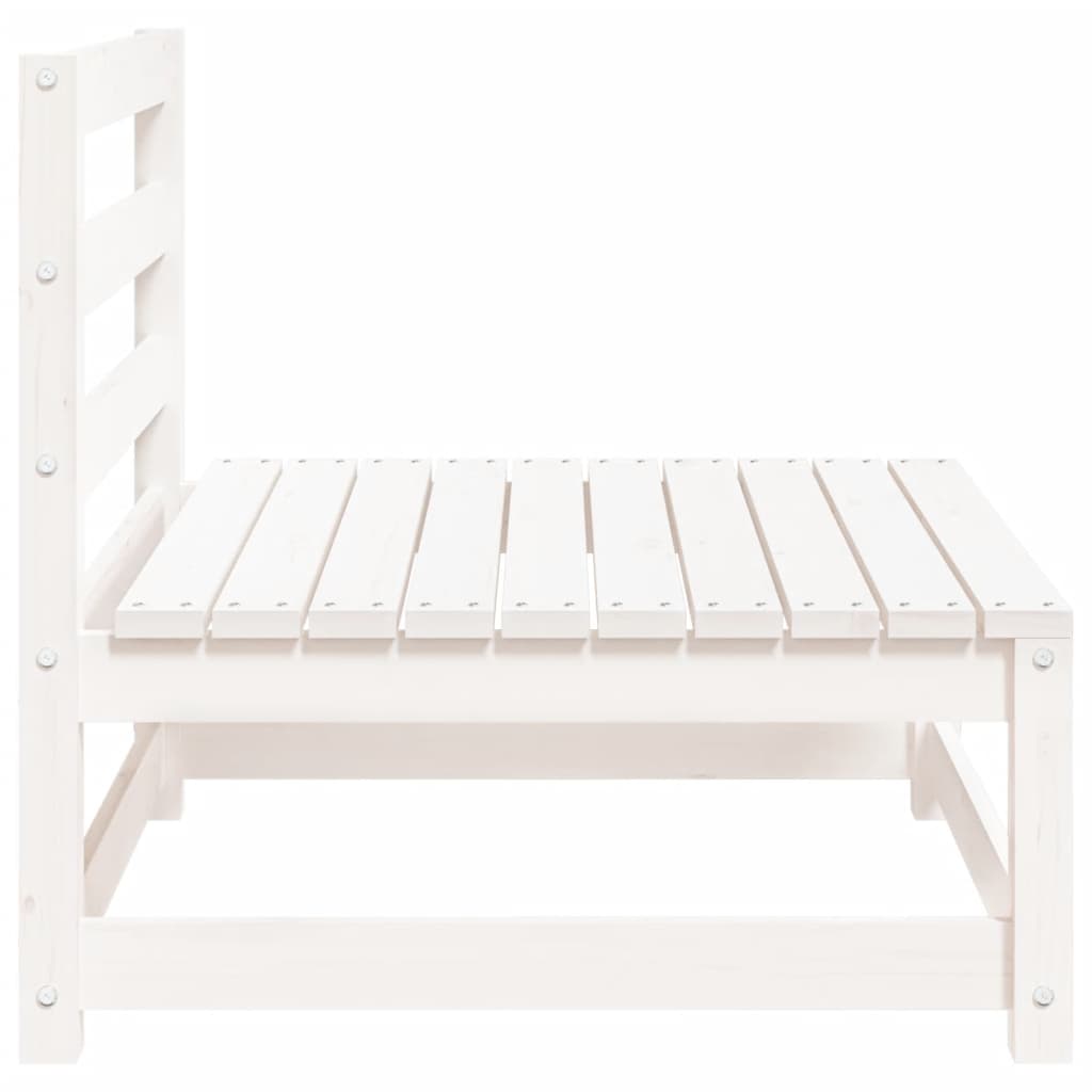 Canapés de jardin sans accoudoirs 3 pcs. Blanc 70x70x67 cm bois de pin