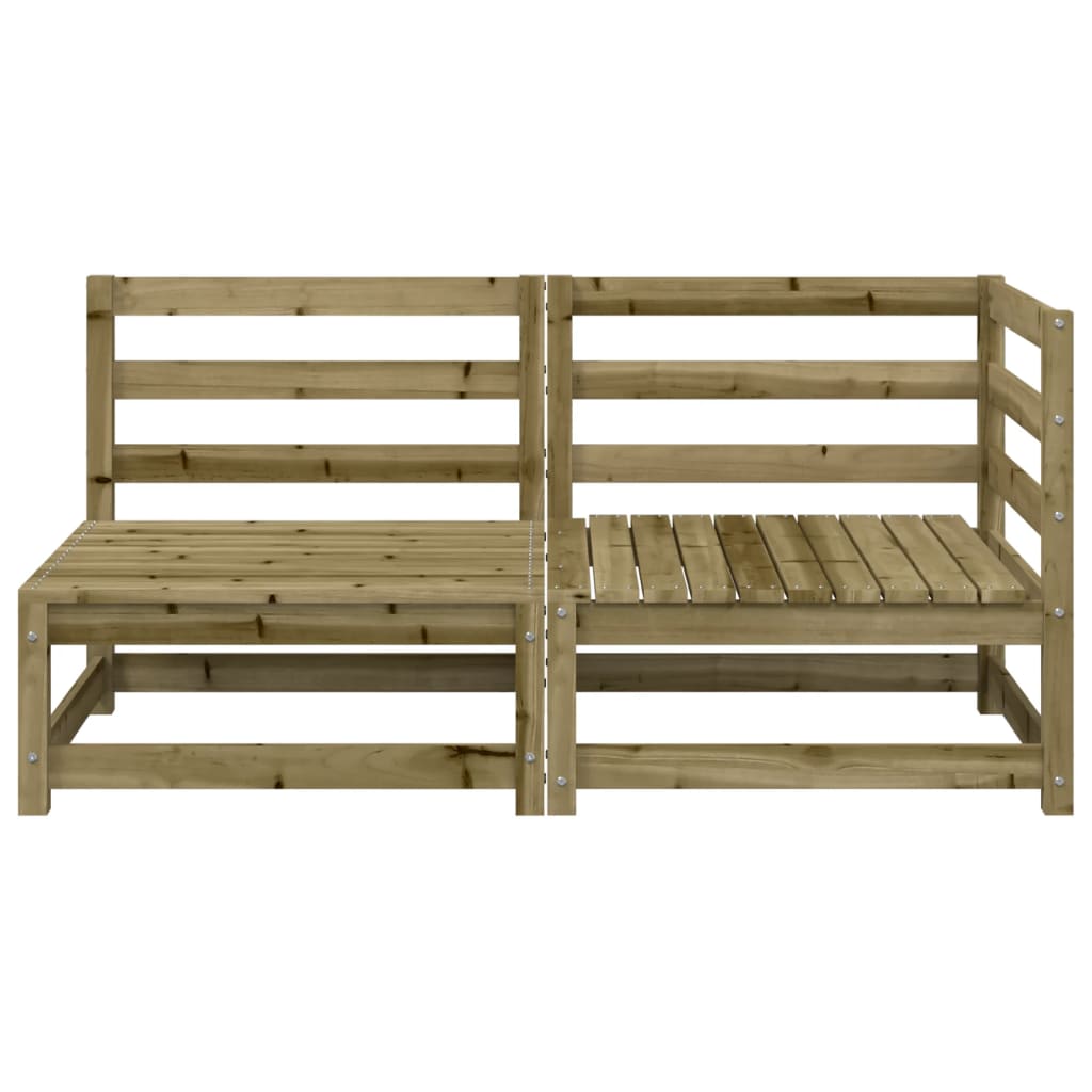Garden Sofa 2-Seater Pinewood Impregnated
