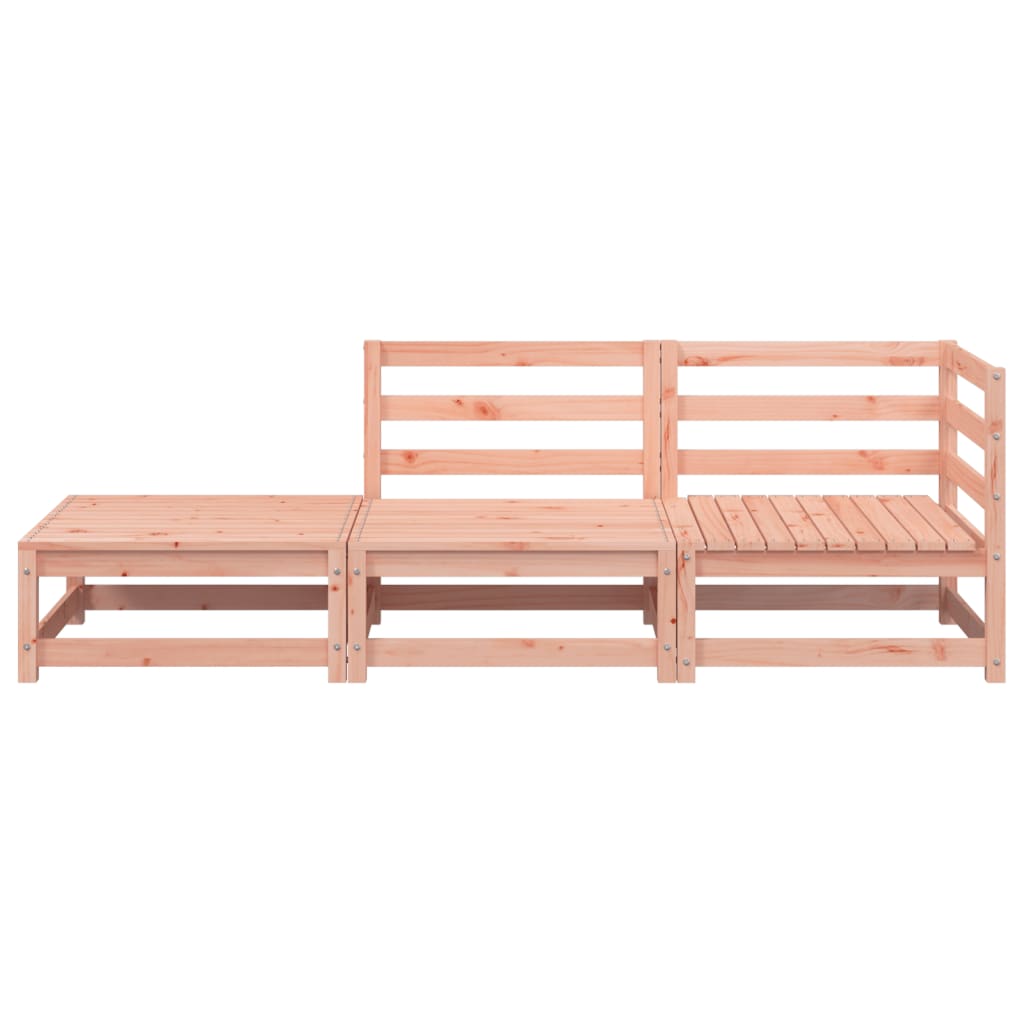 Gartensofa mit Hocker 2-Sitzer Massivholz Douglasie