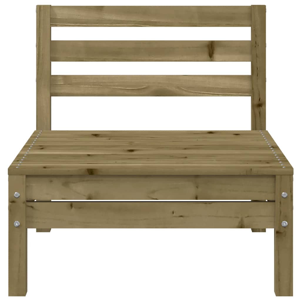 Canapés de jardin sans accoudoirs 4 pièces en bois de pin imprégné.