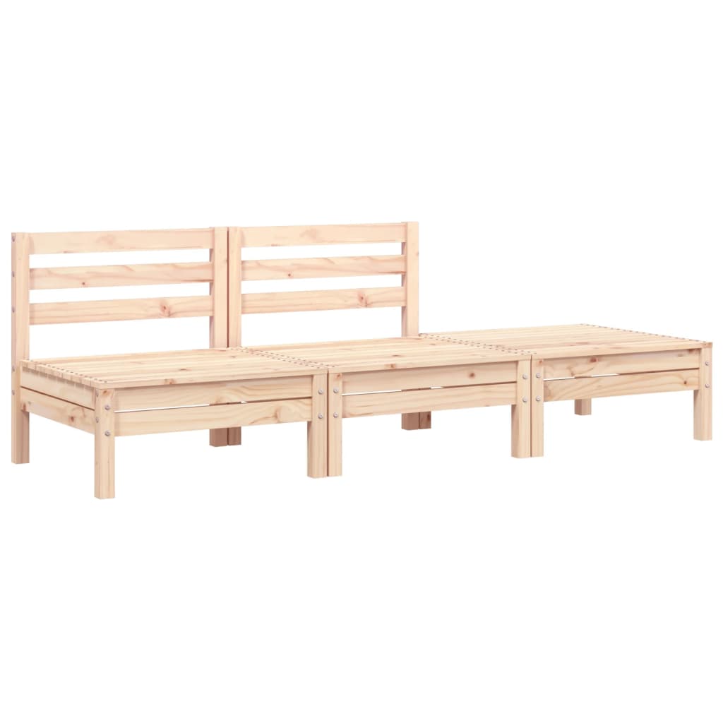 Gartensofa 3-Sitzer Massivholz Kiefer