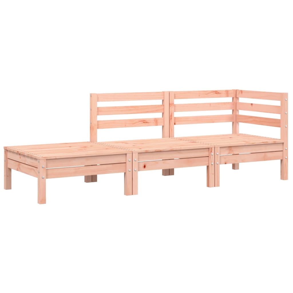 Gartensofa mit Kissen und Hocker 3-Sitzer