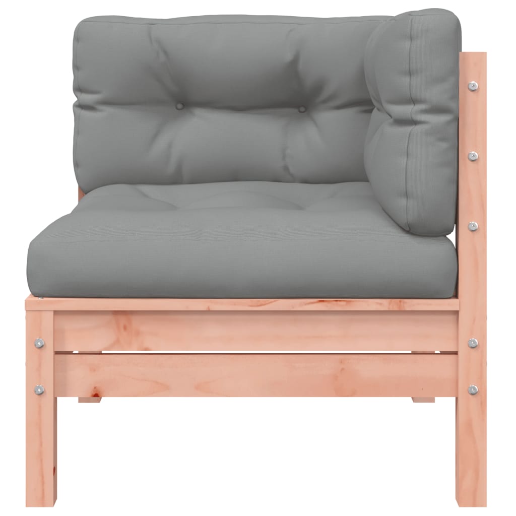 Gartensofa mit Kissen und Hocker 3-Sitzer