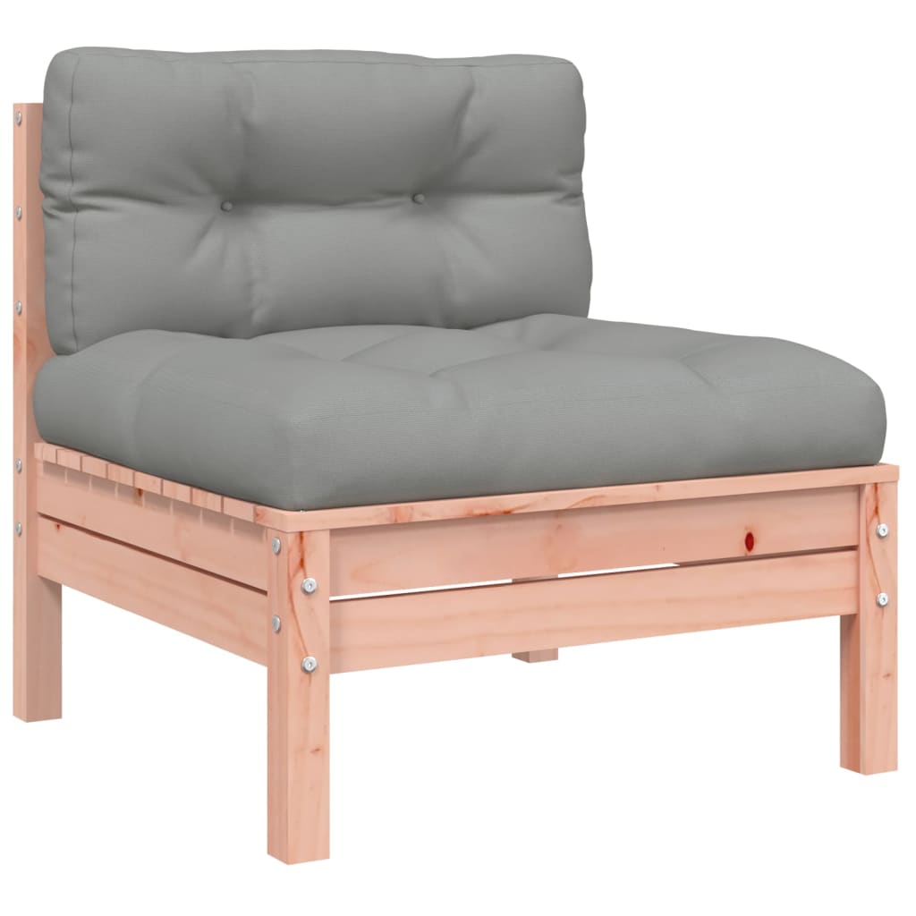 Gartensofa mit Kissen und Hocker 3-Sitzer