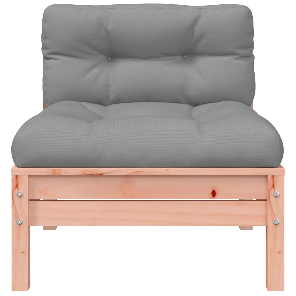 Gartensofa mit Kissen und Hocker 3-Sitzer