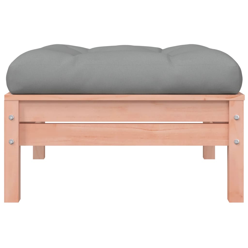 Gartensofa mit Kissen und Hocker 3-Sitzer