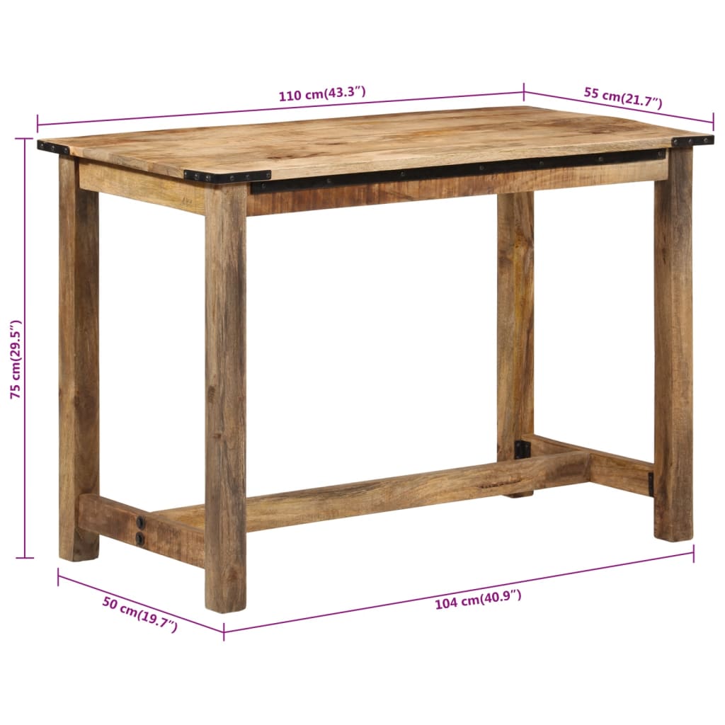 Esstisch 110x55x75 cm Massivholz Mango