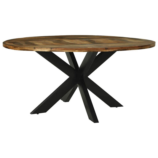 Runder Esstisch Ø160x76 cm aus Massivholz Akazie