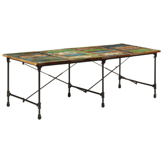 Dining table 220x90x77 cm solid reclaimed wood
