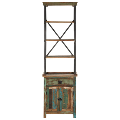Highboard 55x30x180 cm Altholz Massiv