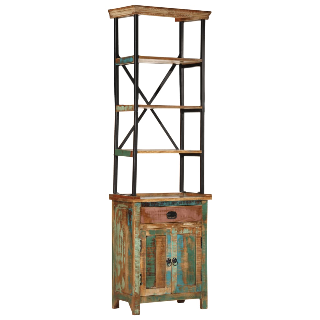 Highboard 55x30x180 cm Altholz Massiv