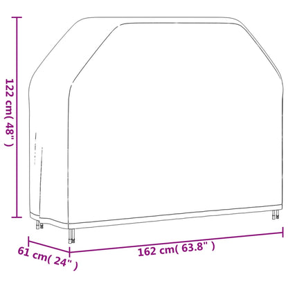 Grillabdeckungen 2 Stk. 162x61x122 cm 420D Oxford-Gewebe