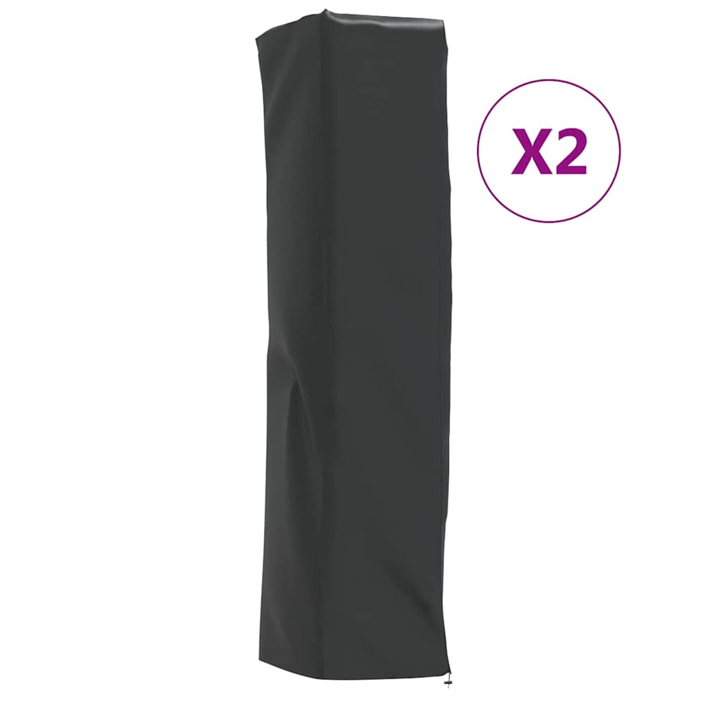 Heizstrahler-Abdeckungen 2 Stk. Pyramidenform 58x58x228cm 420D