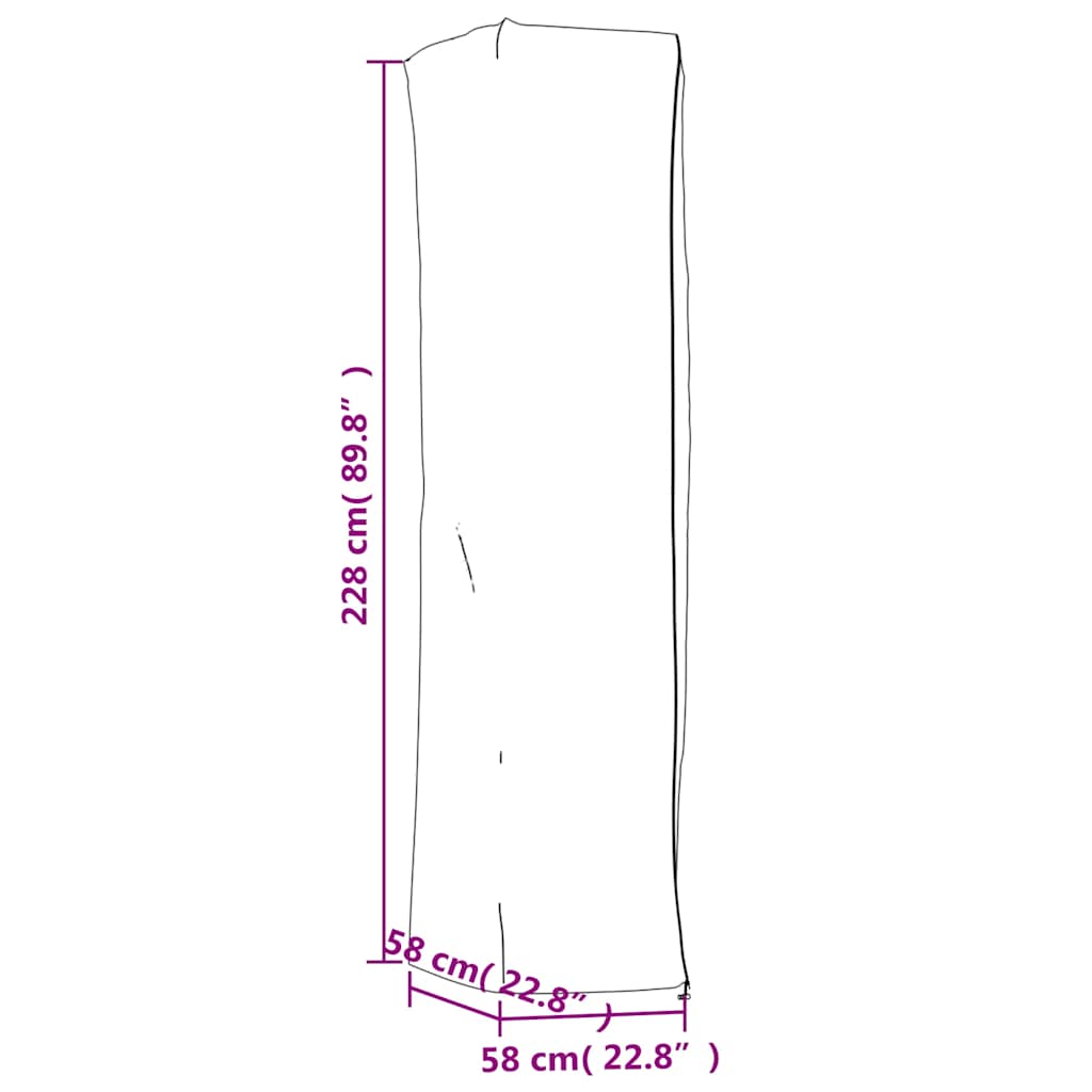 Heizstrahler-Abdeckungen 2 Stk. Pyramidenform 58x58x228cm 420D