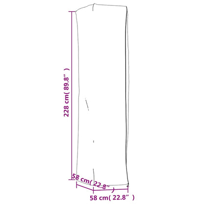 Heizstrahler-Abdeckungen 2 Stk. Pyramidenform 58x58x228cm 420D