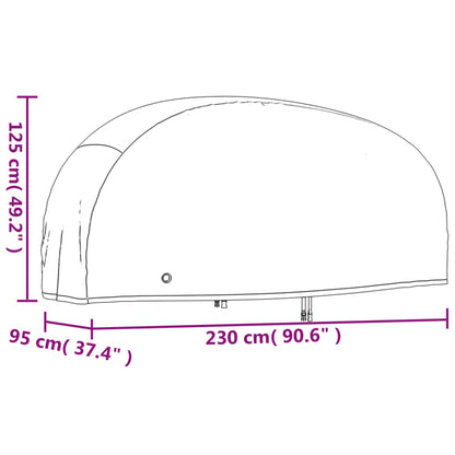 Motorrad-Abdeckungen 2 Stk. 230x95x125 cm 210D Oxford-Gewebe