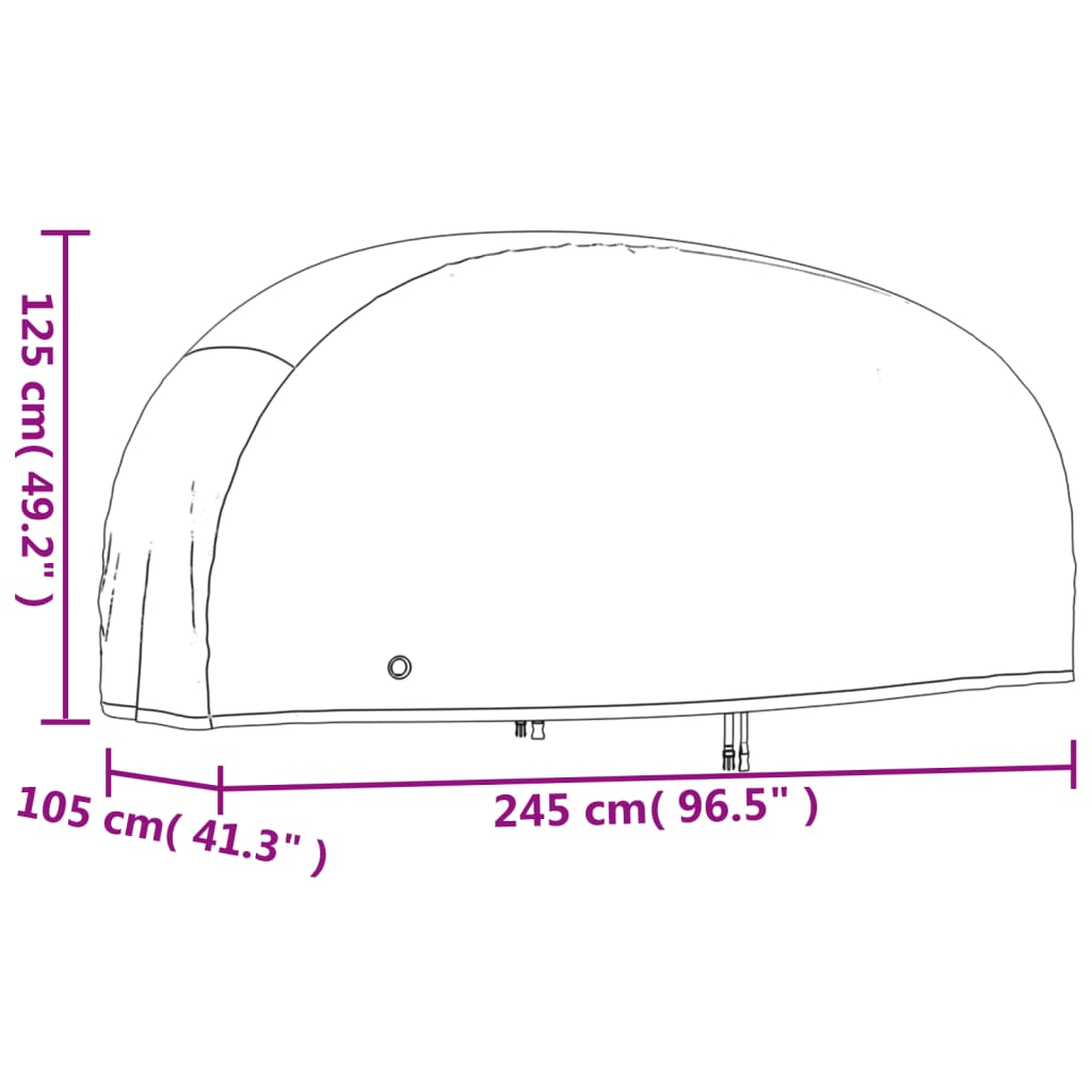 Motorrad-Abdeckungen 2 Stk. 245x105x125 cm 210D Oxford-Gewebe