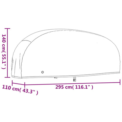 Motorrad-Abdeckungen 2 Stk. 295x110x140 cm 210D Oxford-Gewebe