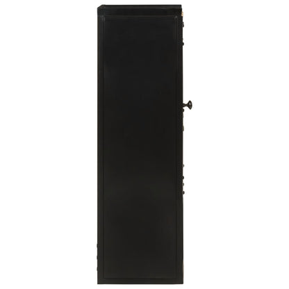 Badschrank 40x27x90 cm Eisen und Massivholz Mango