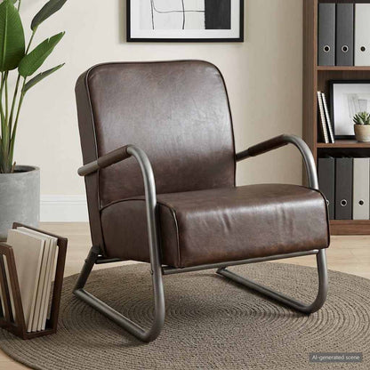 Sessel Braun Echtleder