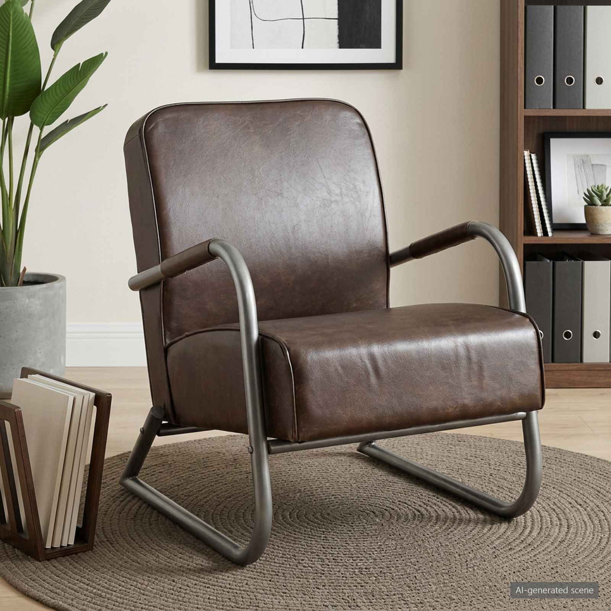 Sessel Braun Echtleder