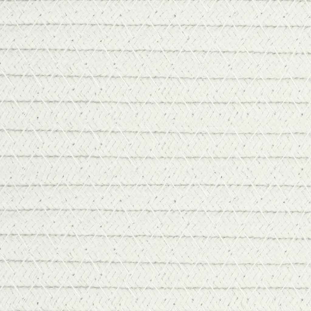 Aufbewahrungskörbe 2 Stk. Beige und Weiß Ø28x28 cm Baumwolle