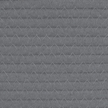 Aufbewahrungskorb Grau und Weiß Ø40x25 cm Baumwolle
