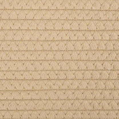 Aufbewahrungskorb Beige und Weiß Ø40x35 cm Baumwolle