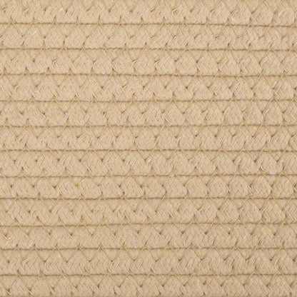 Aufbewahrungskorb mit Deckel Schwarz & Beige Ø37x50cm Baumwolle