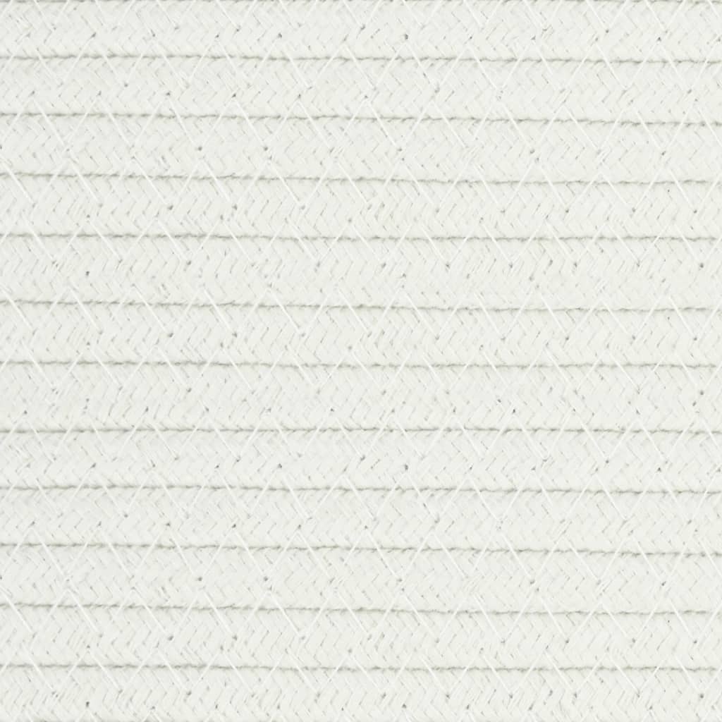 Aufbewahrungskorb Grau und Weiß Ø49x65 cm Baumwolle