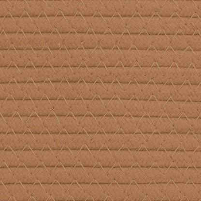 Aufbewahrungskorb Braun und Weiß Ø40x35 cm Baumwolle