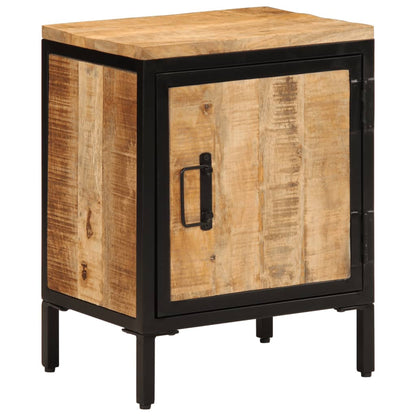 Nachttisch 40x30x52,5 cm Raues Massivholz Mango