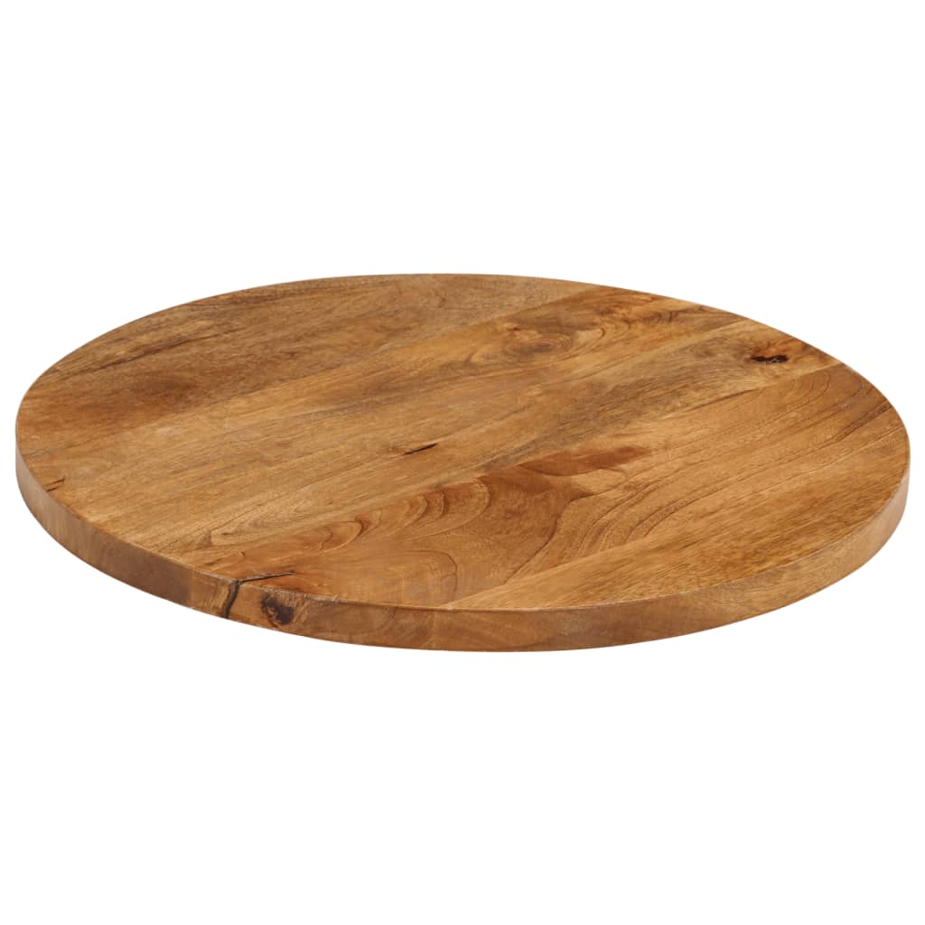 Tischplatte Ø 50x3,8 cm Rund Massivholz Mango