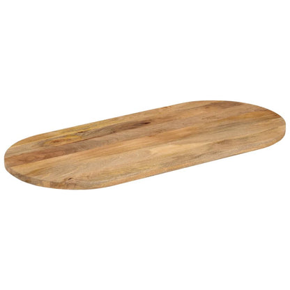 Tischplatte 100x40x2,5 cm Oval Massivholz Mango