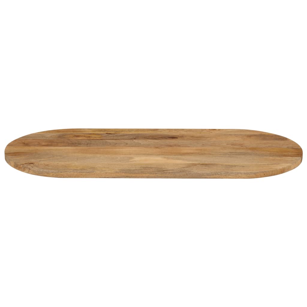 Tischplatte 100x40x2,5 cm Oval Massivholz Mango