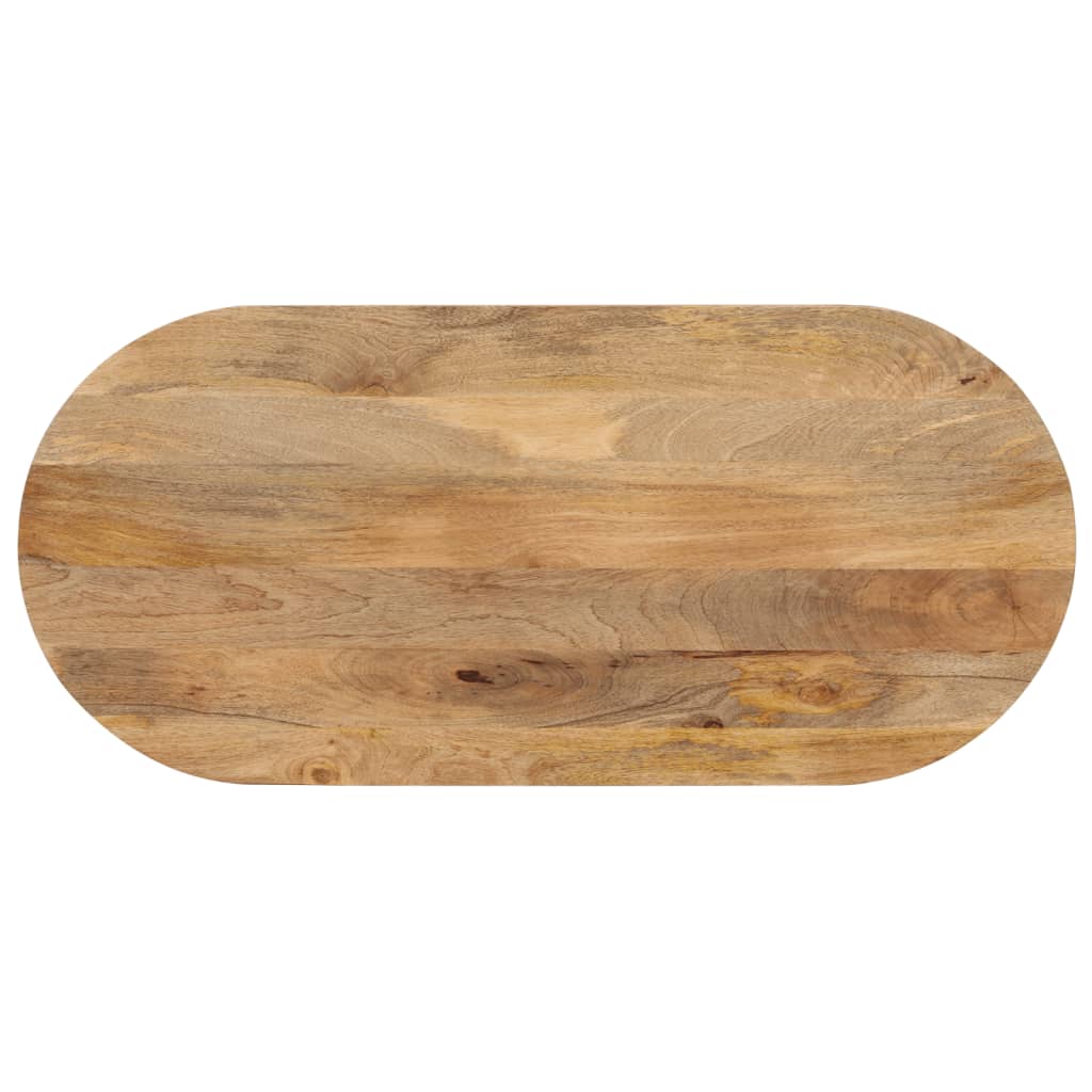 Tischplatte 110x40x2,5 cm Oval Massivholz Mango