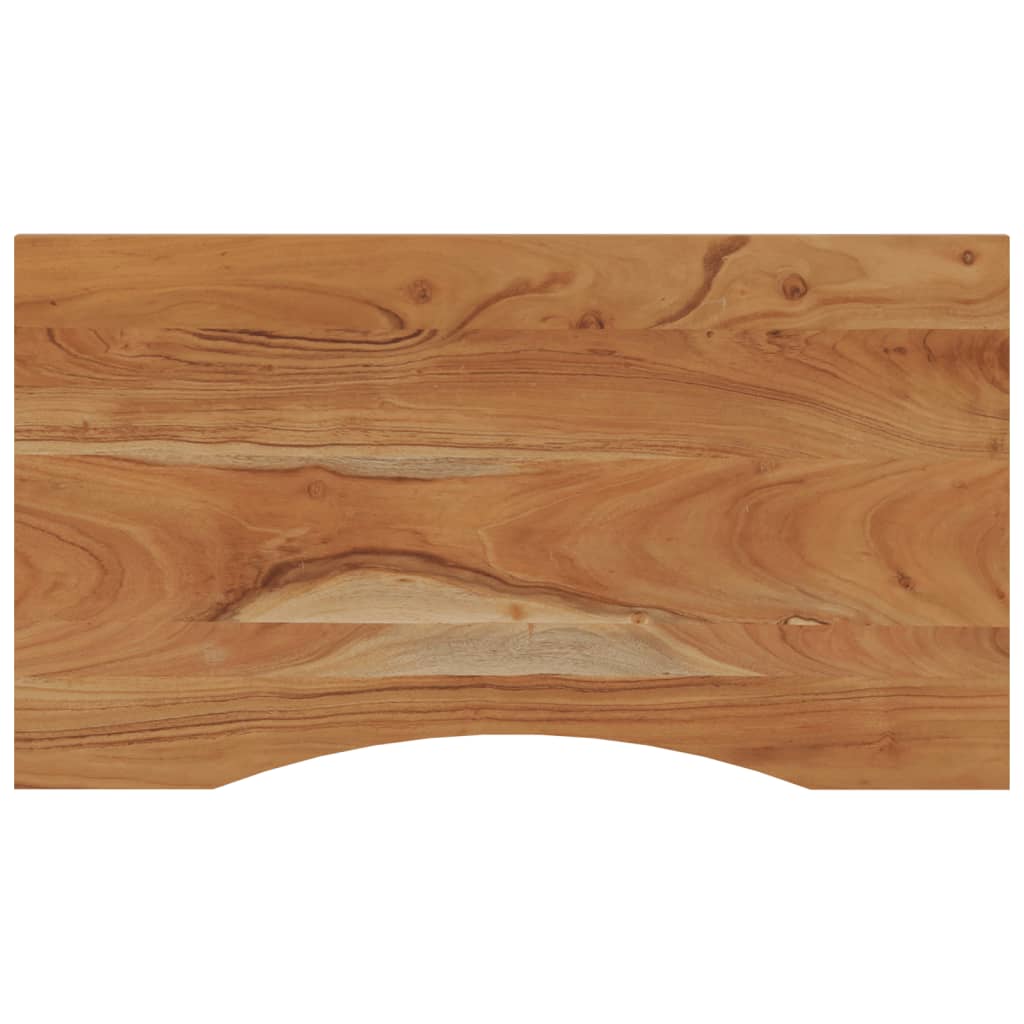 Plateau de bureau 100x50x2,5 cm rectangulaire en bois d'acacia massif