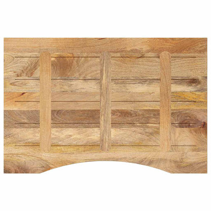 Schreibtischplatte mit Aussparung 100x60x2,5cm Massivholz Mango