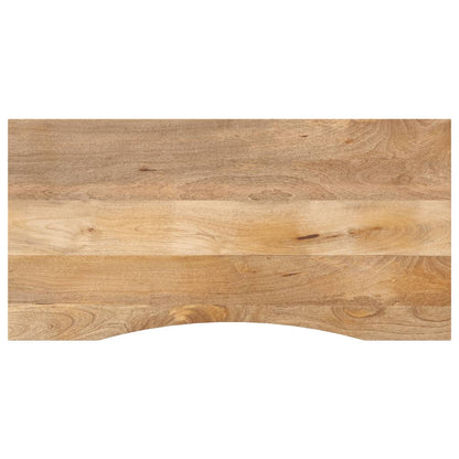 Schreibtischplatte mit Aussparung 120x60x2,5cm Massivholz Mango