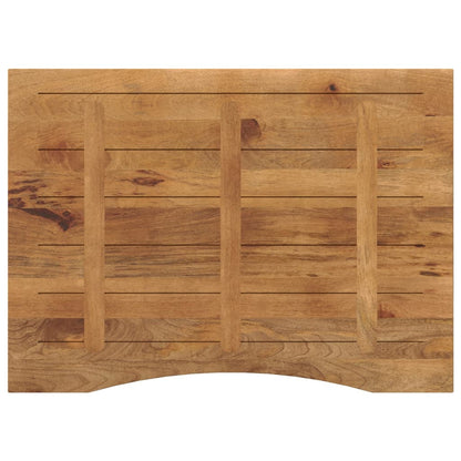 Schreibtischplatte mit Aussparung 110x80x2,5cm Massivholz Mango