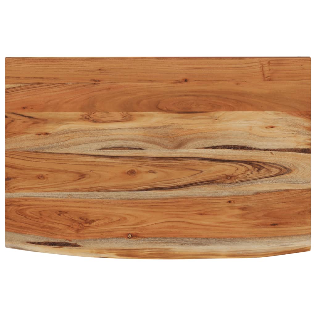 Wall shelf 50x30x2.5 cm rectangular solid wood acacia tree edge