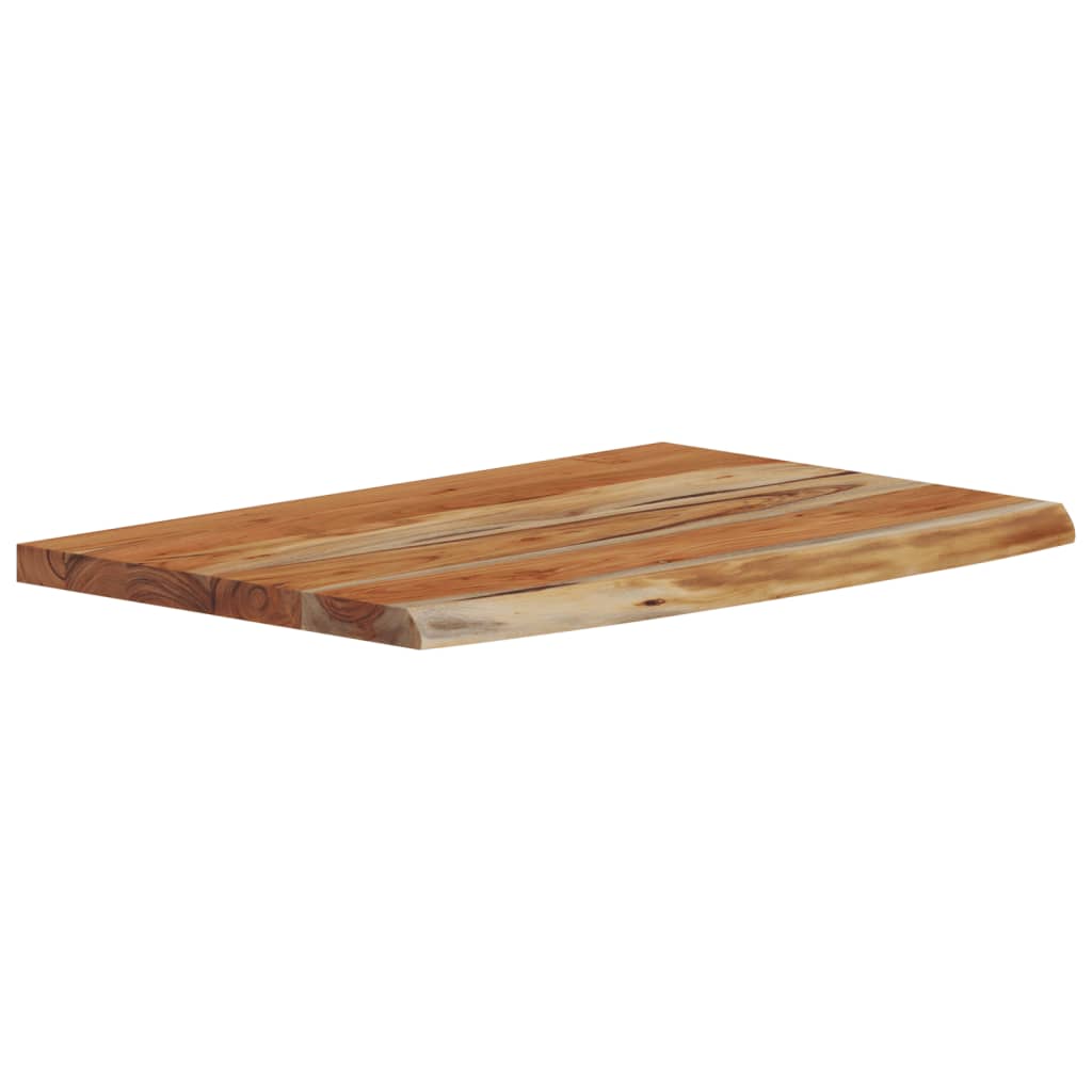 Wall shelf 50x30x2.5 cm rectangular solid wood acacia tree edge