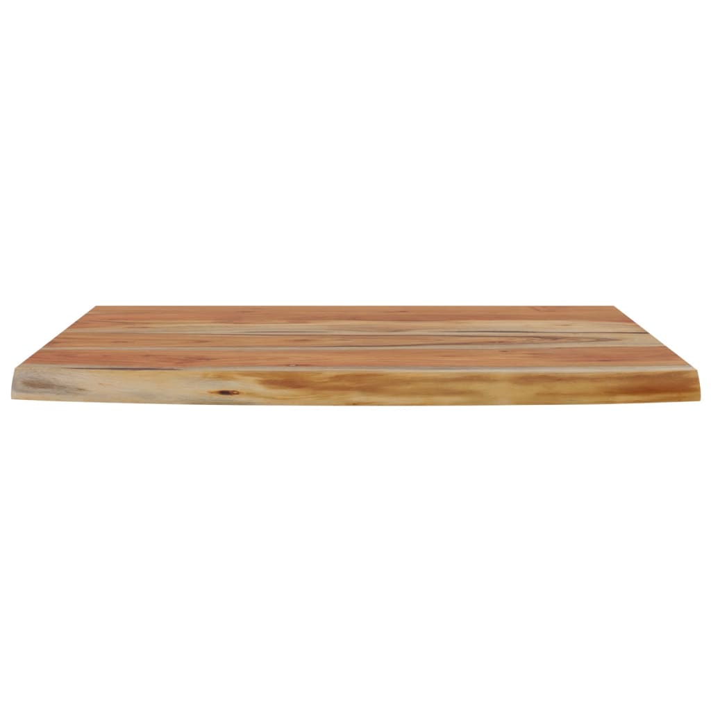 Wall shelf 50x30x2.5 cm rectangular solid wood acacia tree edge
